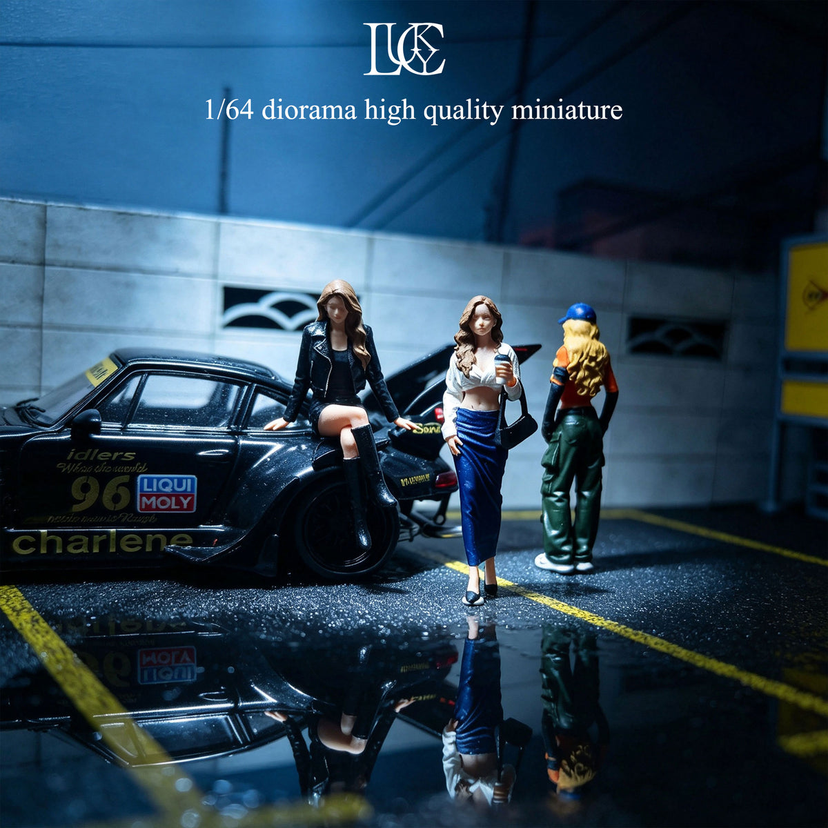 Lucky Studio 1/64 Scale Figurines Model Revenge Sisters Trio Collection Miniature Hand-painted