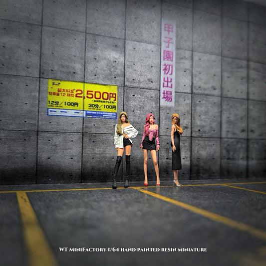 WT Minifactory 1/64 Scale Figurines Model Models Gathering Trio Collection Miniature Hand-painted