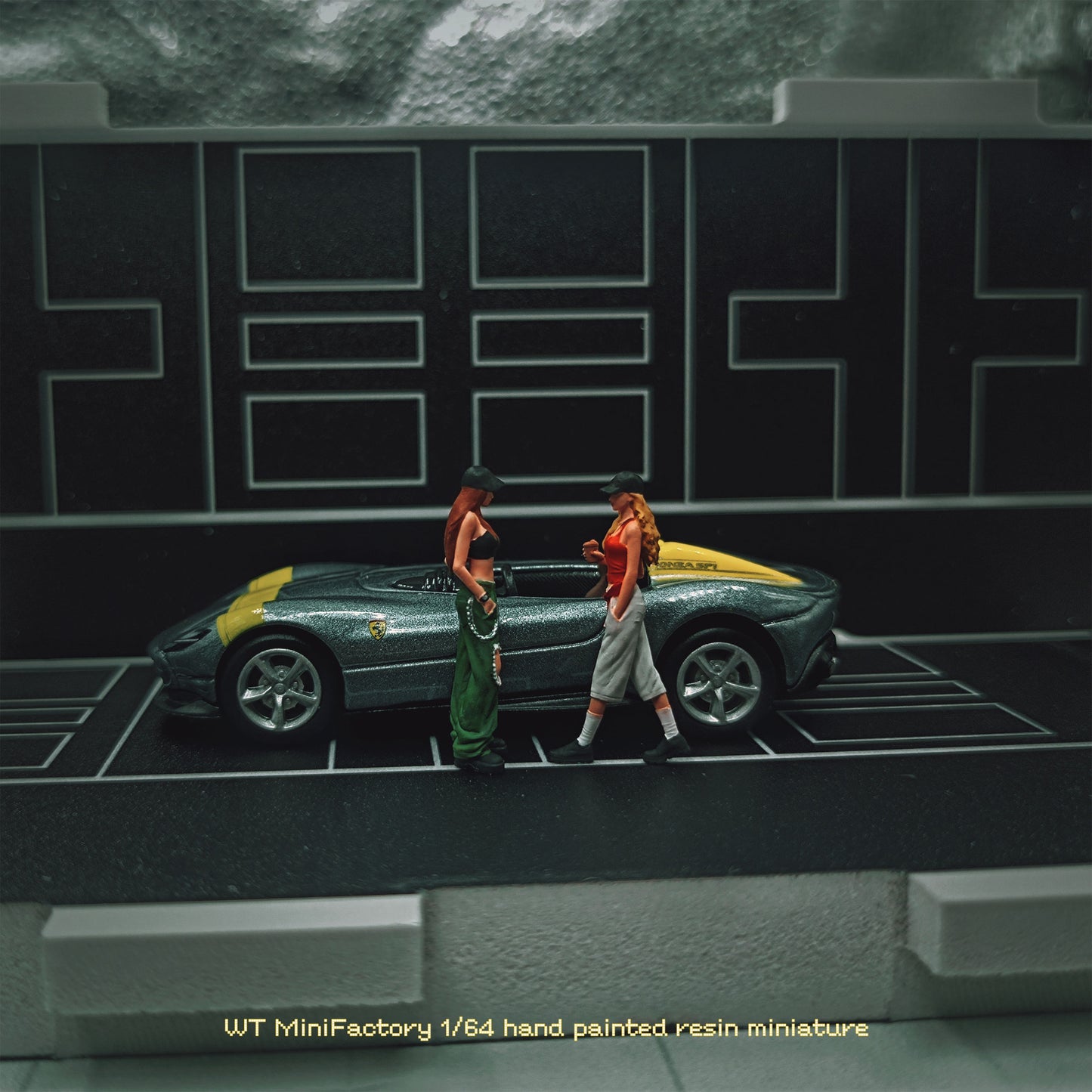 WT Minifactory 1/64 Scale Figurines Model Tall Girl in Baseball Cap Duo Collection Miniature Hand-painted