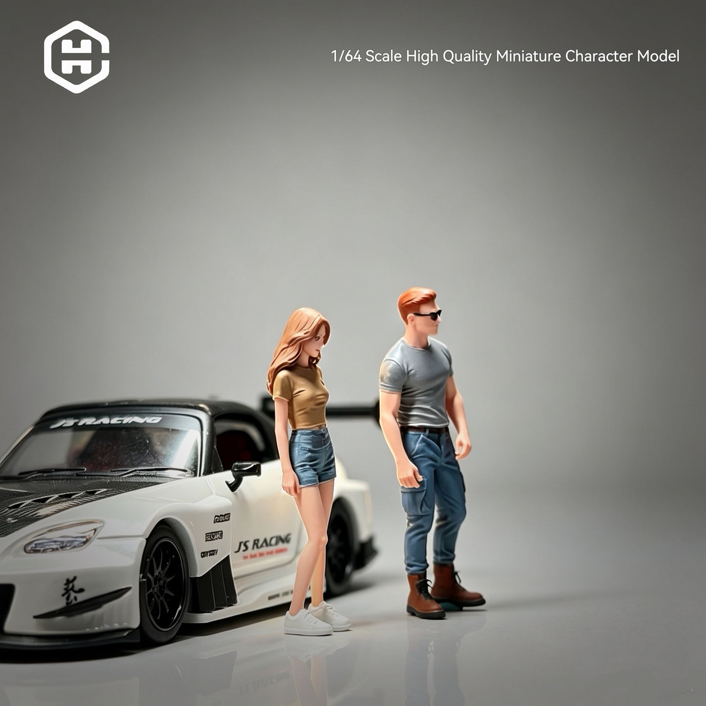 EHC Model 1/64 Scale Figurines Model Hunk & Hottie Duo Collection Miniature Hand-painted