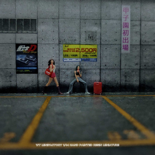 WT Minifactory 1/64 Scale Figurines Model Girls on the Road Duo Collection Miniature Hand-painted