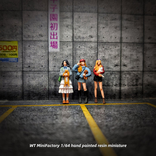 WT Minifactory 1/64 Scale Figurines Model   Pet Party Trio Collection Miniature Hand-painted