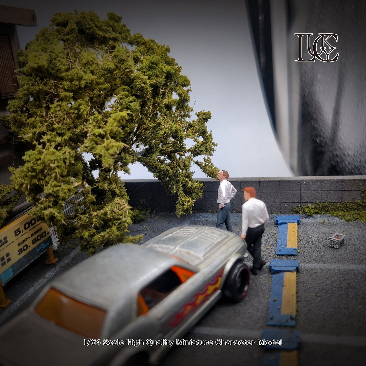 Lucky Studio 1/64 Scale Figurines Model White Shirt Men Duo Miniature Hand-painted