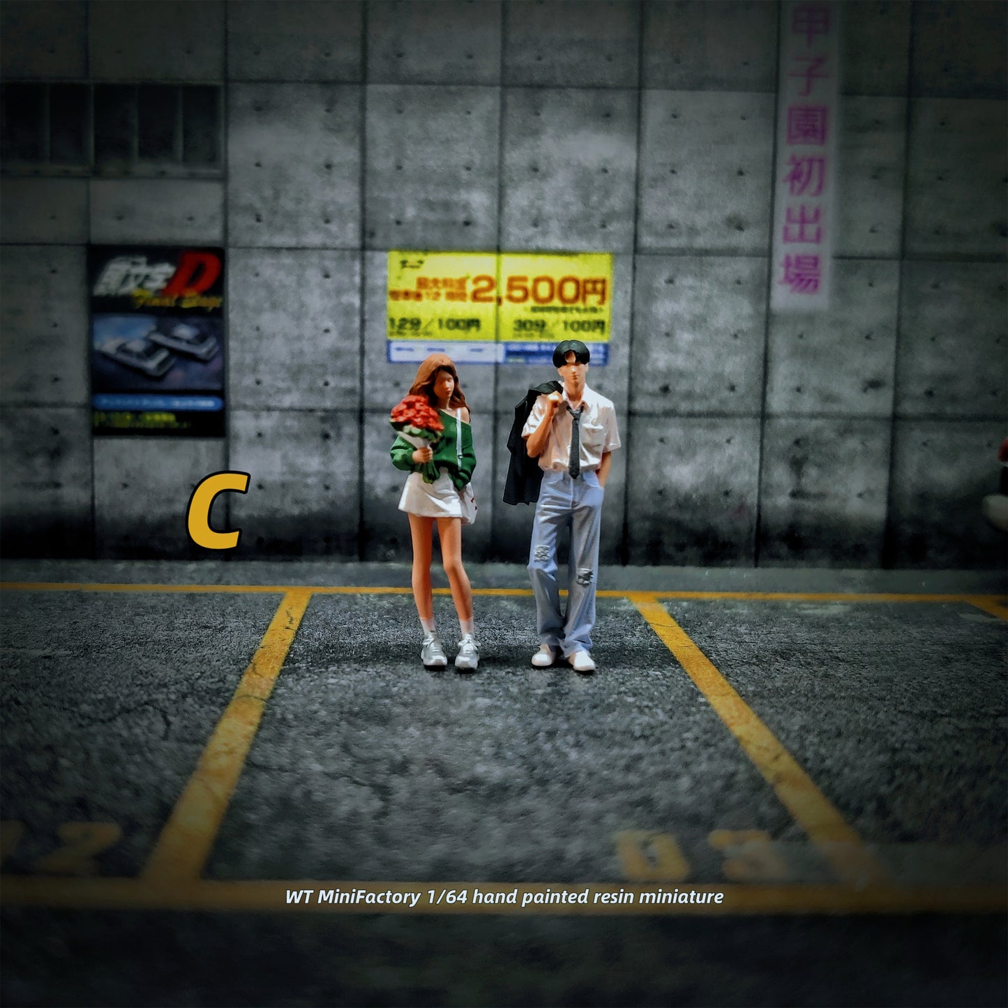 WT Minifactory 1/64 Scale Figurines Model Couple Giving Flowers Duo Collection Miniature Hand-painted