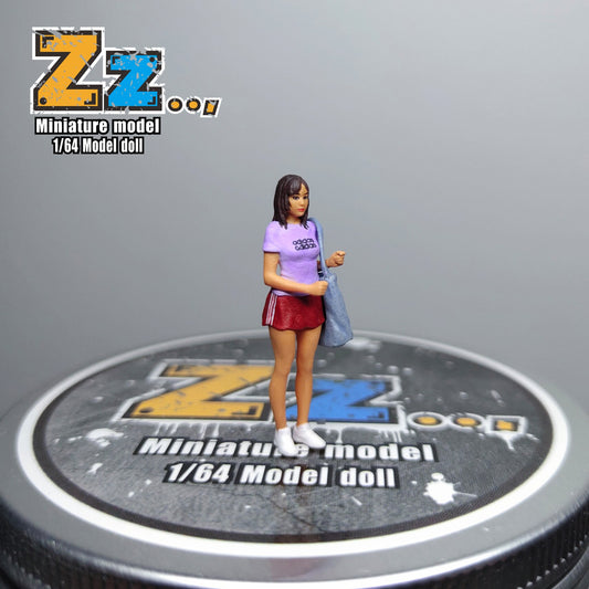 Zz Studio 1/64 Dolls Leisure Shopping Girl Realistic Characters Series Pre Order Does Not Include Cars