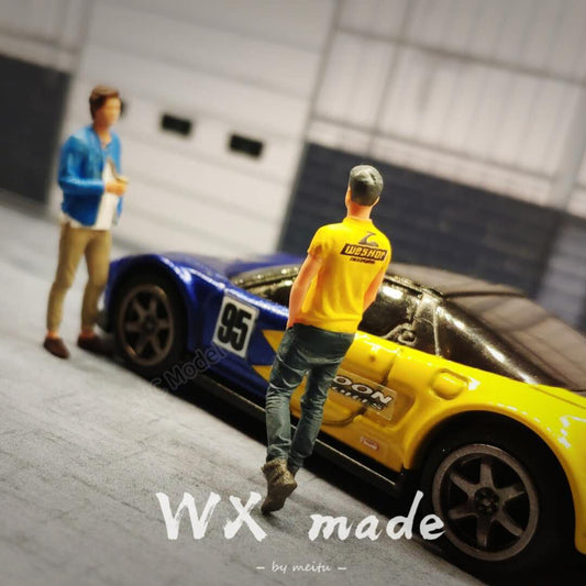 Wx-Made 1/64 A Series of Realistic Characters of Dolls Refitted Garage Type Male Workers