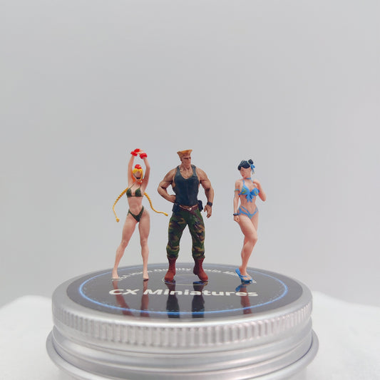 Cx Miniature 1/64 Figures Street Guile Chun-Li Cammy White Fighter Realistic Characters Series Pre Order